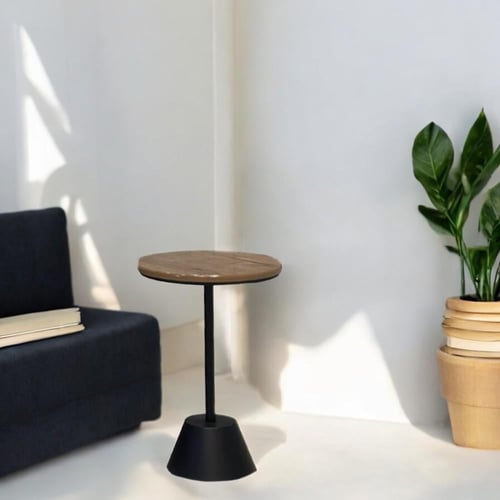 طاولة جانبية صاج خشب بني *عروض رمضان