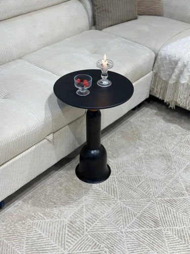 طاولة خدمة حديد أسود - بتصميم فاخر وأنيق