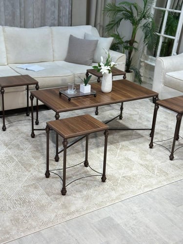 طقم طاولات ضيافة فاخر من تودو مع 4 خدمة