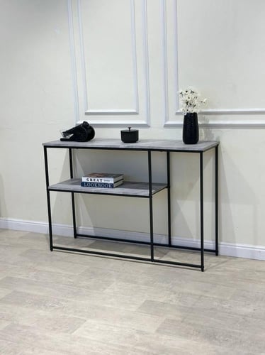 كونسول - مدخل خشب رمادي دورين - بتصميم عملي وأنيق