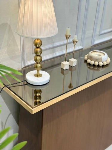 كنسول مدخل سنديان بسطح بديل رخام ومرايا – فخامة تل...