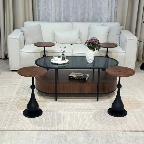 طقم طاولات قشرة جوز الهند