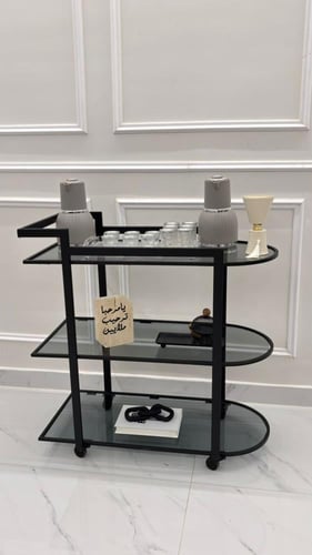 عربية تقديم ضيافة بثلاثة أدوار – تصميم ملكي فاخر