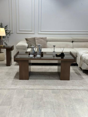 طاولة ضيافة مفرد قشره جوز مفرد