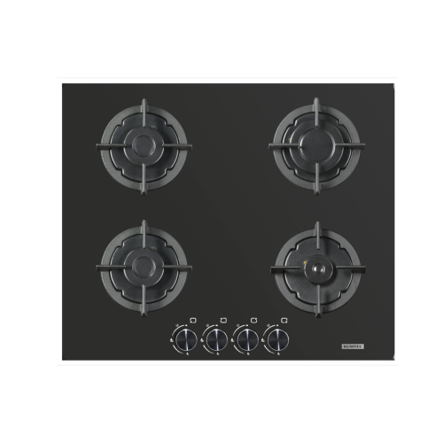 سطح بلت ان غاز كوميتل 4 عيون 62 سم اسود زجاجى (ترك...