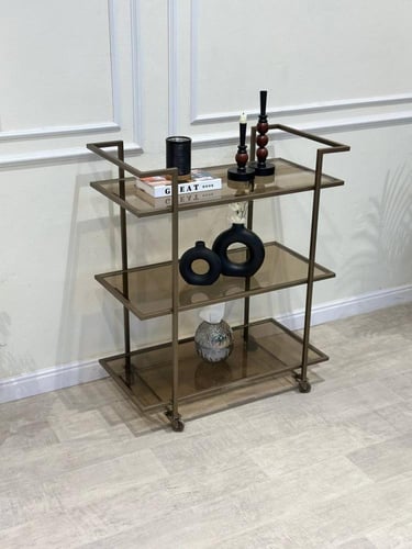 عربيه تقديم 3 دور زجاج بني شفاف