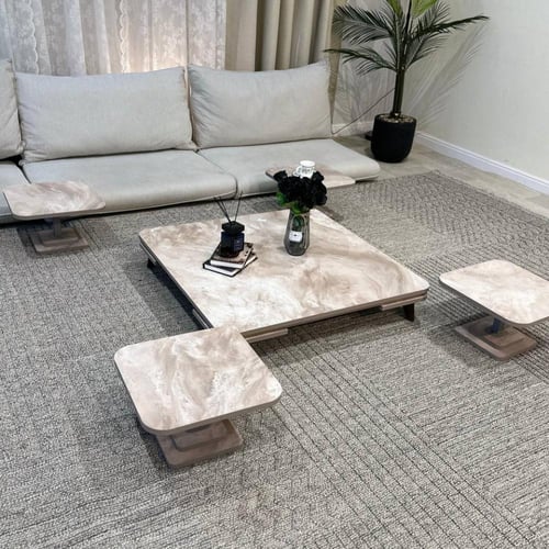 طقم طاولات ارضي مع 4 خدمة