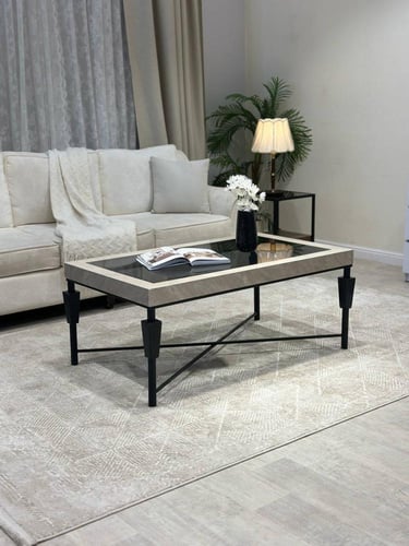 طقم طاولات بديل رخام فاخر مع 4 طاولات خدمة – تودو