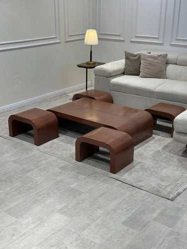 طقم طاولات أرضي تعتيق مع ٤خدمه*عروض رمضان