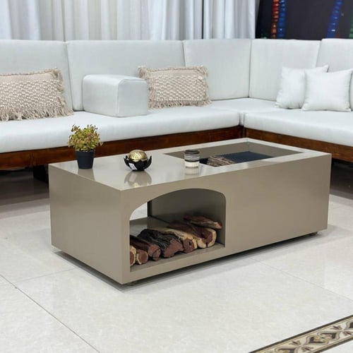 منقل بكس ديكور صاج لون شمباني بدون غطاء