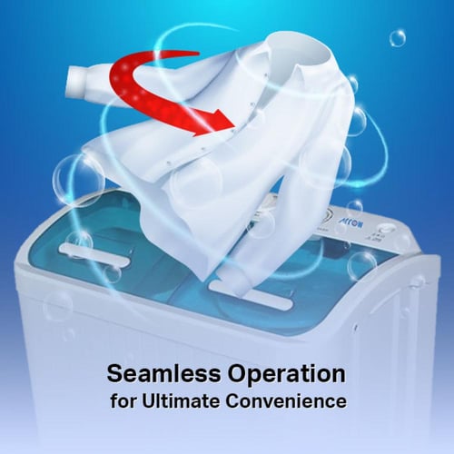 غسالة نصف اوتوماتيك بحوض ثنائي من ارو، 4 كغم، RO-0...