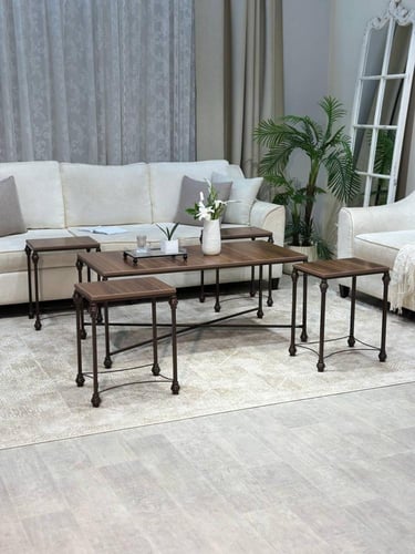 طقم طاولات ضيافة فاخر من تودو مع 4 خدمة