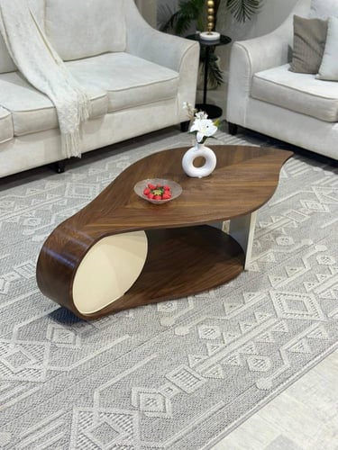 طاولة قشرة جوز سفينة