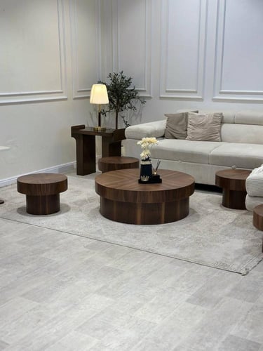 طقم طاولات ارضيه قشره جوز