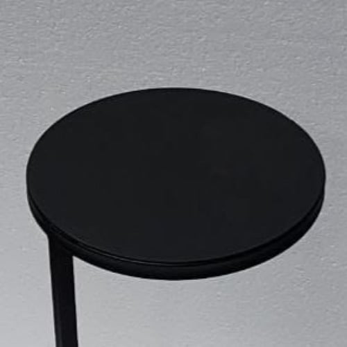 طاولة خدمة تصميم عصري حديد كامل لون أسود سطح دائري...