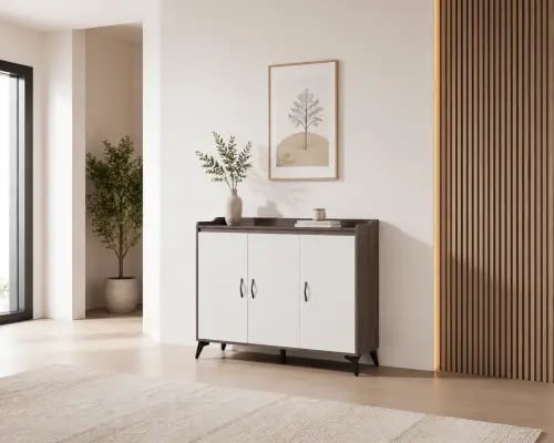 دولاب متعدد الاغراض جزمه 120سم SC-250 B.WHITE