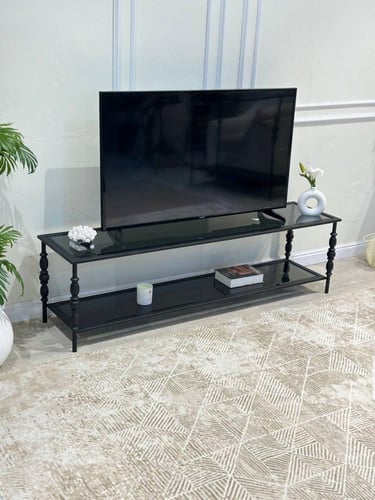 طاولة بلازما دورين زجاج اسود