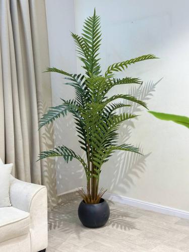 شجره نخل بمركن رمادي مقاس 200 سم