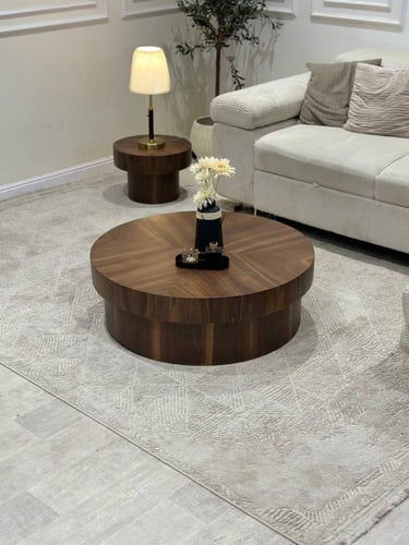 طقم طاولات ارضيه قشره جوز