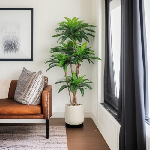 شجرة ذرة 4 فروع حوض بلاستيك مقاس 180 سم لون رمادي