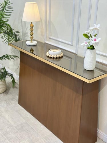 كنسول مدخل سنديان بسطح بديل رخام ومرايا – فخامة تل...