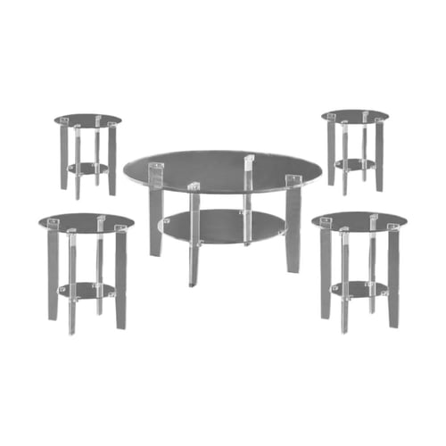 "طقم طاولات أكريليك شفاف