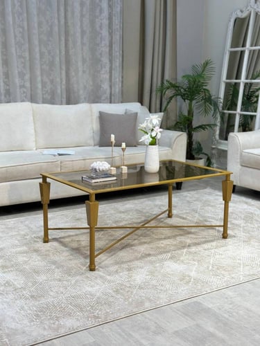 طقم طاولات ذهبي مع 4 طاولات خدمة – فخامة تليق بذوق...