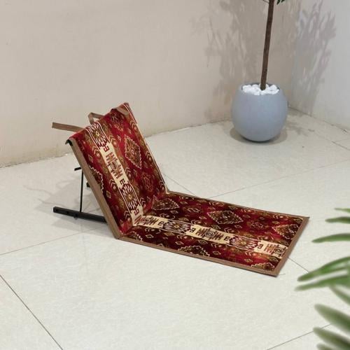 كرسي أرضي للرحلات والتخييم مع مسند ظهر متعدد الألو...