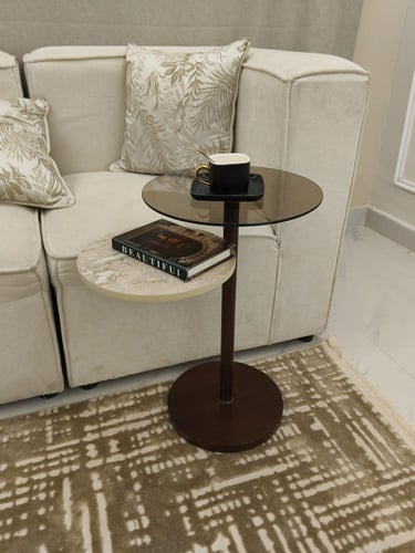 طاولة خدمة بتصميم عصري بدورين