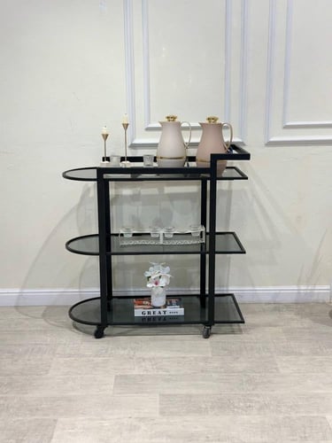 عربية تقديم ضيافة بثلاثة أدوار – تصميم ملكي فاخر