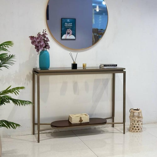 مدخل دورين سطح زجاج بني مع قشرة جوز الهند