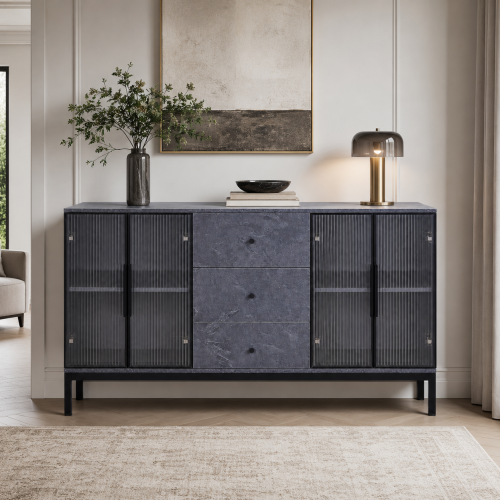 دولاب بوفيه 140 سم Y-001 GREY
