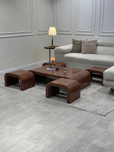 طقم طاولات أرضي تعتيق مع ٤خدمه*عروض رمضان