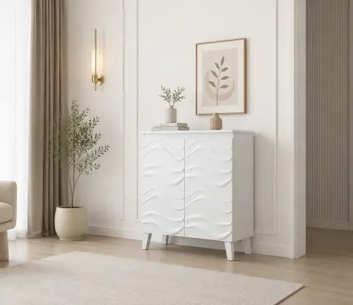 دولاب جزمه ماليزي 76سم SC-050 WHITE