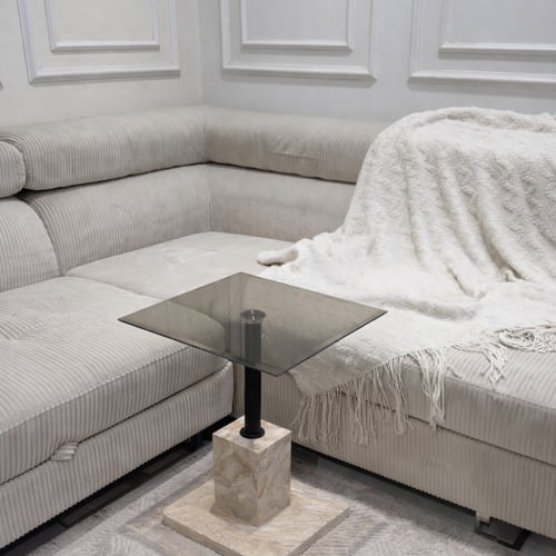 طقم طاولات ضيافة مع 6 خدمة خشب شكل مربع * عروض