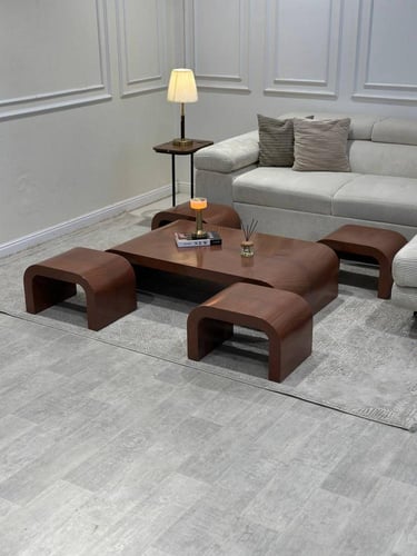 طقم طاولات أرضي تعتيق مع ٤خدمه*عروض رمضان