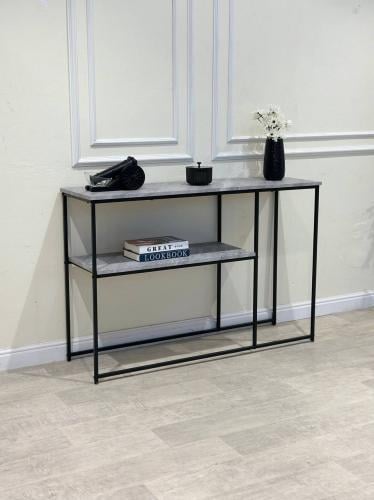 كونسول - مدخل خشب رمادي دورين - بتصميم عملي وأنيق