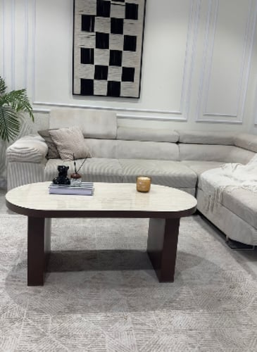 طقم طاولات ضيافة مع 4 خدمة خشب شكل بيضاوي* عروض