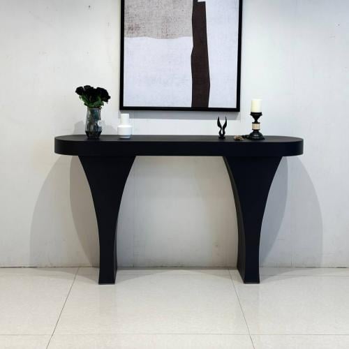 مدخل خشب مقوس لون أسود