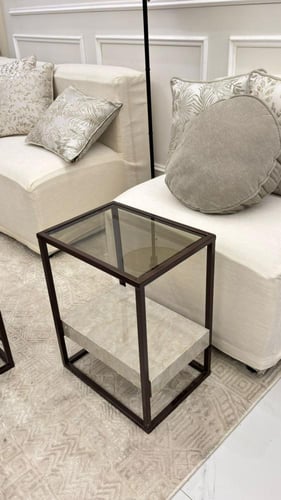 طقم طاولة ضيافة مع 4 قطع خدمة بني*عروض عيد الفطر ا...