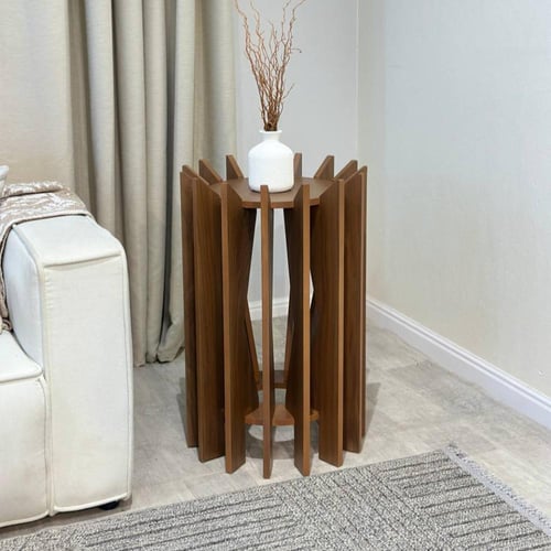 طاولة جانبية قشرة جوز الهند