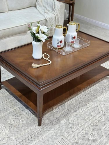 طقم طاولات قشرة جوز