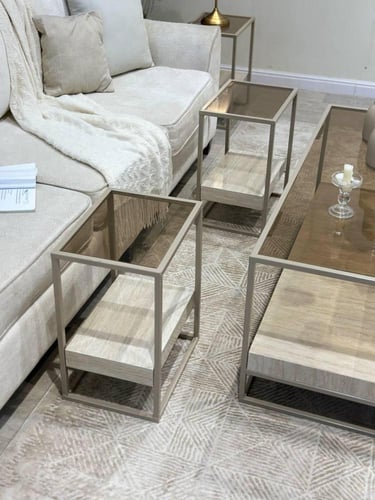 طقم طاولة ضيافة مع 4 قطع خدمة شنمباني*عروض عيد الف...