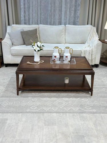 طقم طاولات قشرة جوز