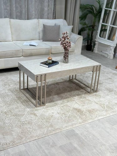 طقم طاولة ضيافة مع 4 طاولات خدمة – تصميم فاخر وعصر...