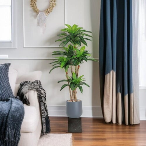 شجرة ذرة 4 فروع حوض بلاستيك مقاس 180 سم لون رمادي