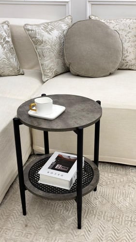 طاولة خدمة رتان دائرية بطبقتين*عروض