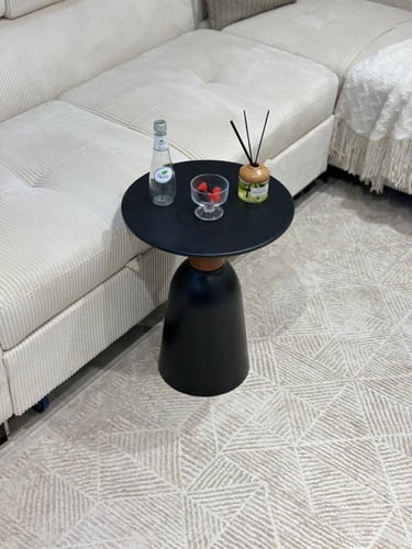 طاولة خدمة حديد أسود - بتصميم فاخر وأنيق