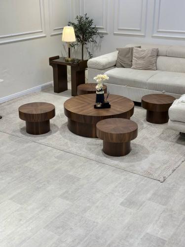 طقم طاولات ارضيه قشره جوز