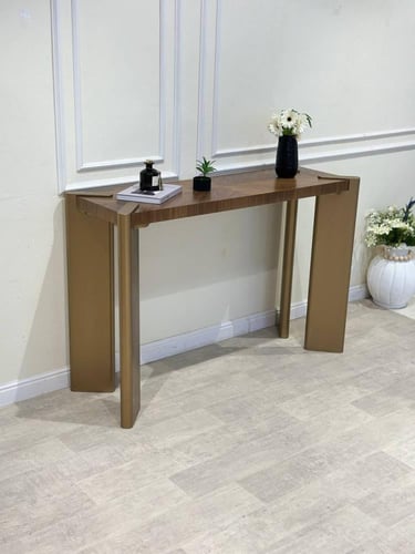 مدخل - كنسول قشره جوز ارجل ذهبي- تصميم عصري